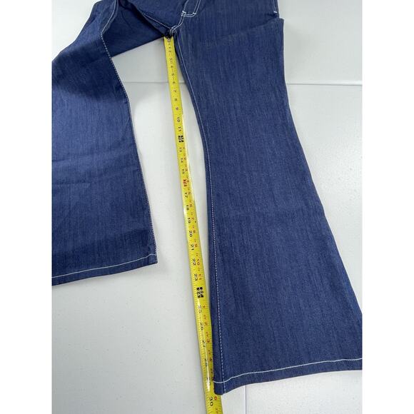 Blue Delta Denim Jeans Size 32X30 Natural Indigo White Stitching Custom Bespoke - Picture 3 of 13